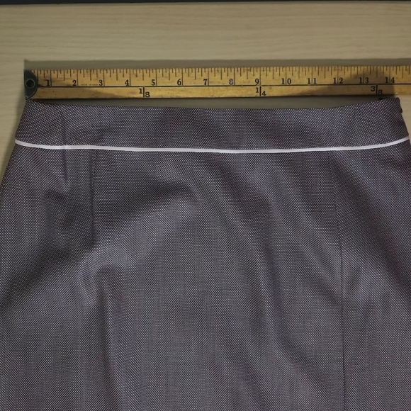 Escada Vintage 90s Pink Mesh Woven Virgin Wool And Silk Blended Pencil Skirt 38 - Picture 10 of 10